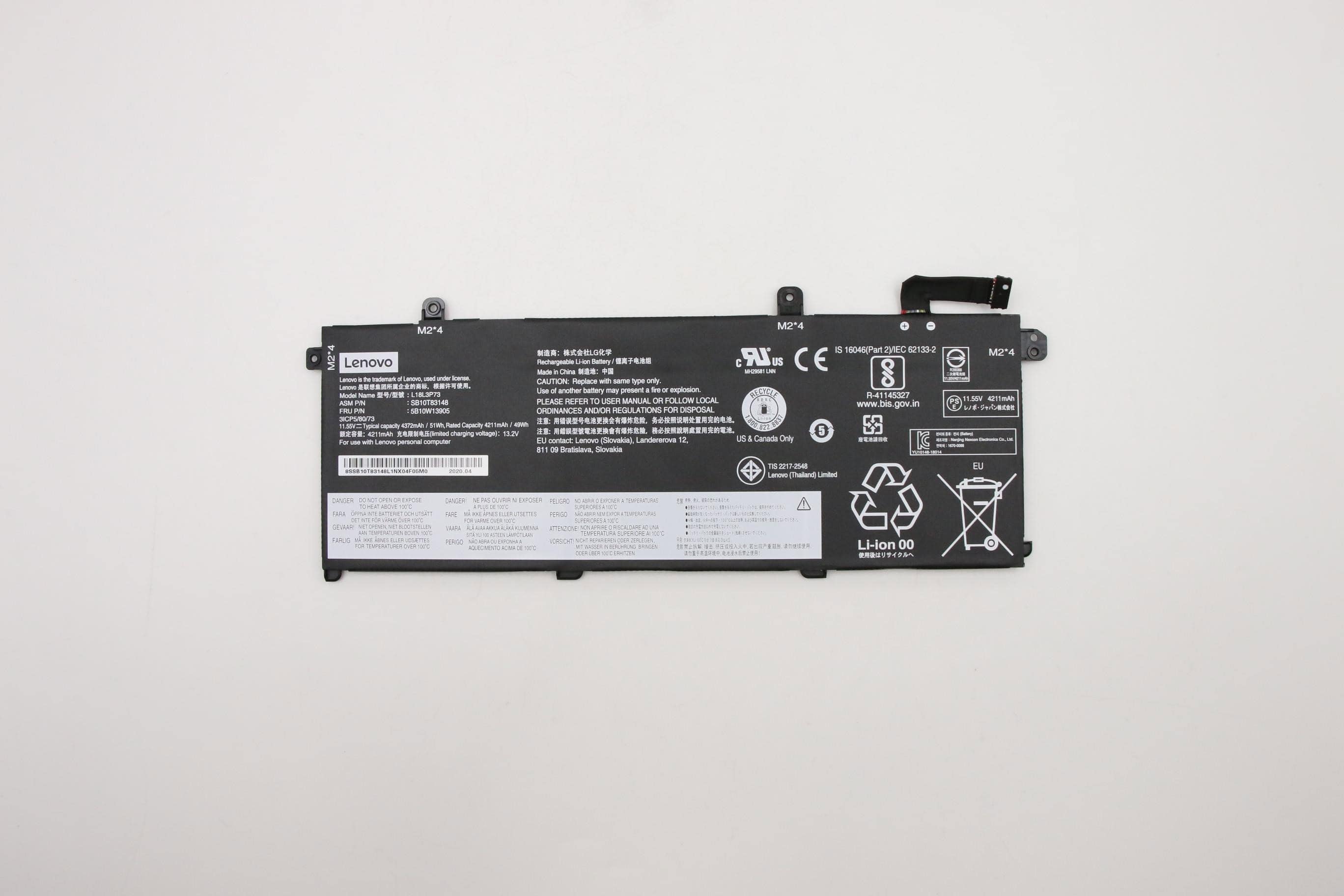 Lenovo 5B10W13905 laptop reserve-onderdeel Batterij/Accu (5B10W13905) thumbnail