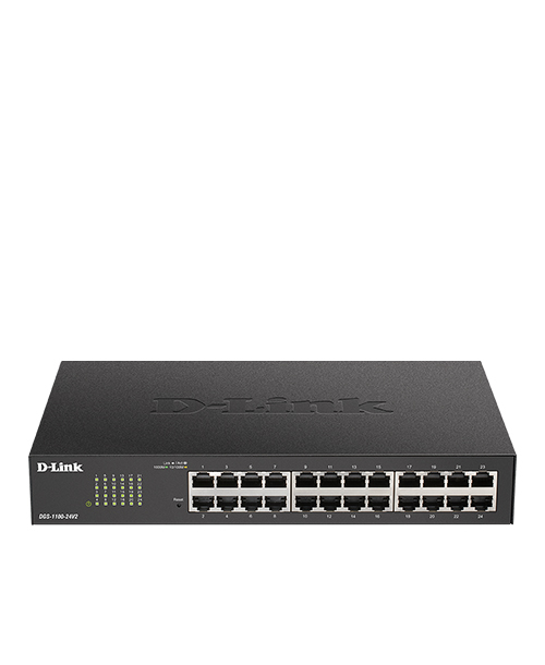D-Link DGS-1100-24V2 netwerk-switch Managed L2 Gigabit Ethernet (10/100/1000) 1U Zwart (DGS-1100-24V2) thumbnail