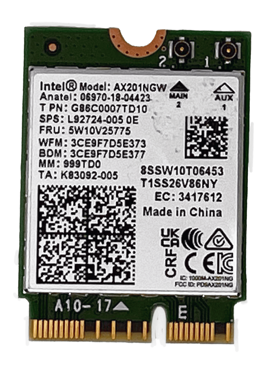Intel Wi-Fi 6 AX201 - netværksadapter (AX201.NGWG.NVW) thumbnail