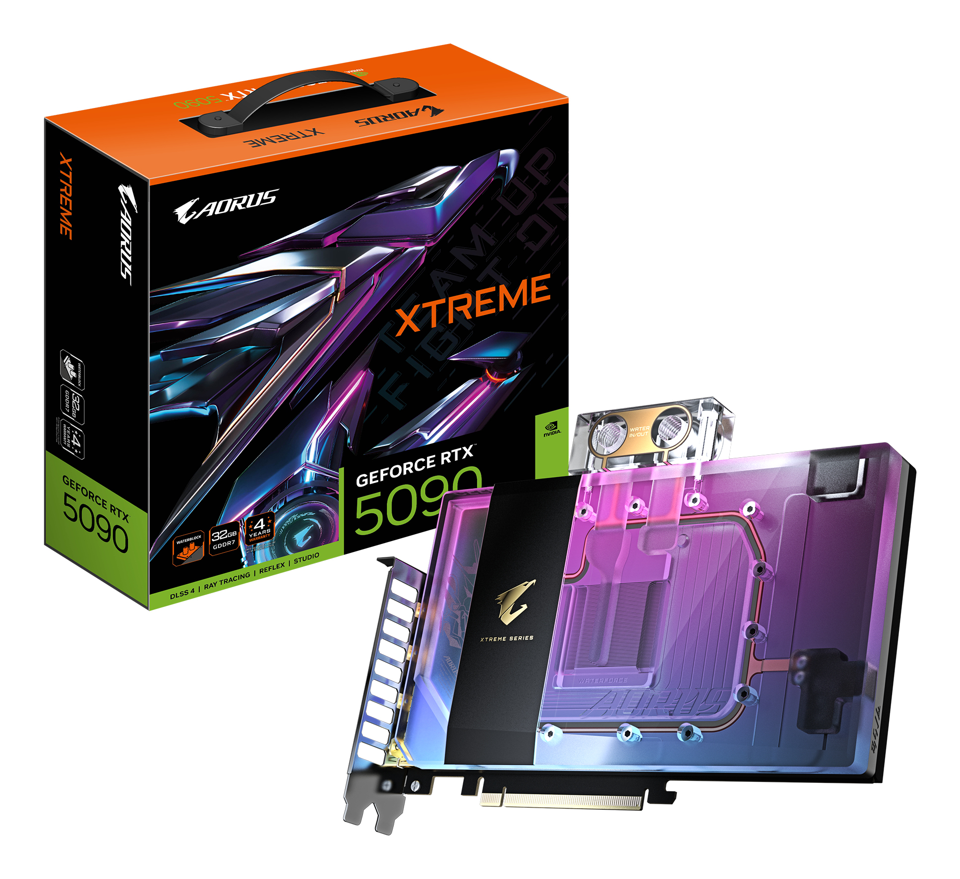 GIGABYTE AORUS GeForce RTX 5090 XTREME WATERFORCE WB 32G NVIDIA 32 GB GDDR7 (GV-N5090AORUSX WB-32GD) thumbnail