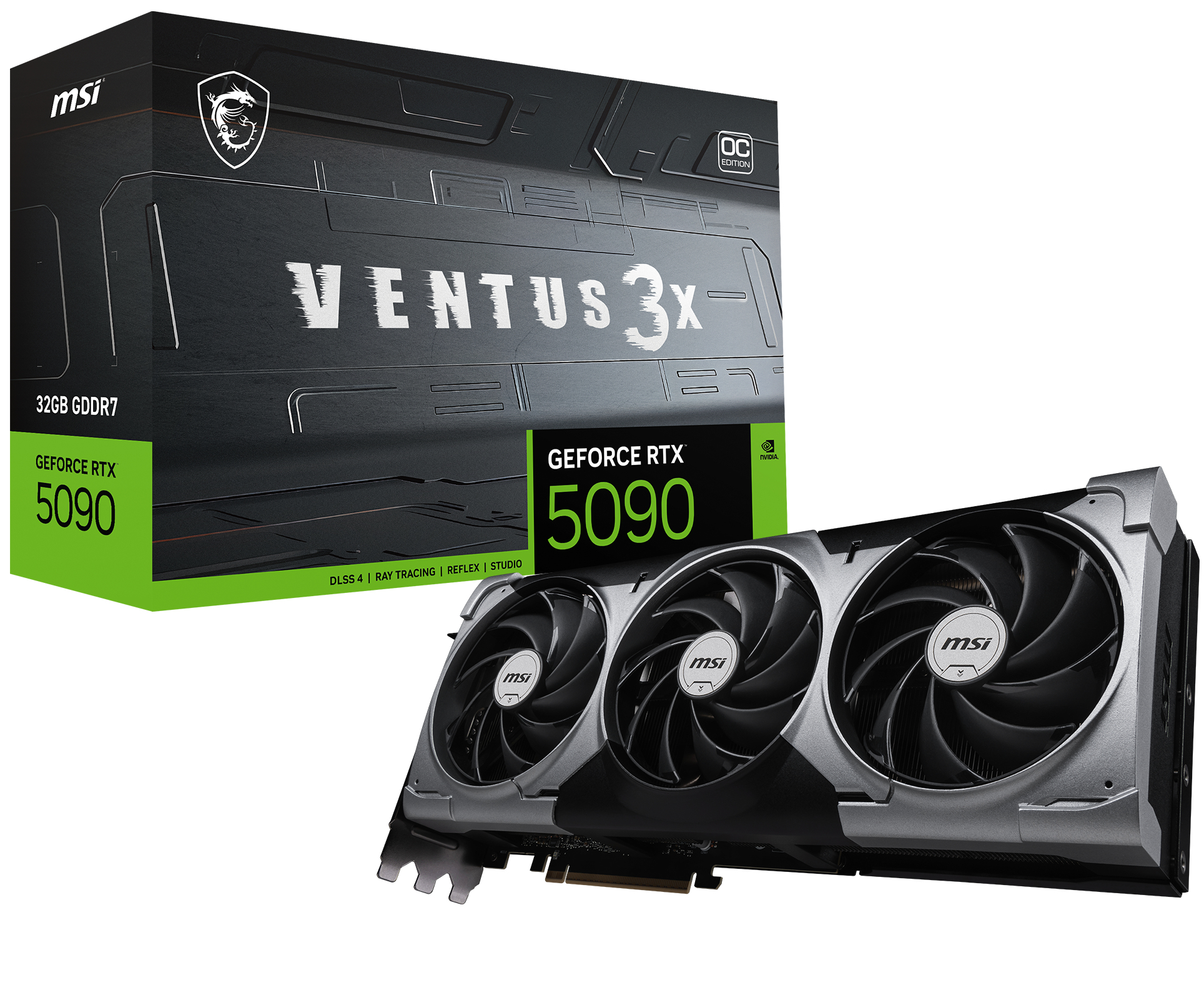 MSI VENTUS GEFORCE RTX 5090 32G 3X OC videokaart NVIDIA 32 GB GDDR7 (V530-060R) thumbnail