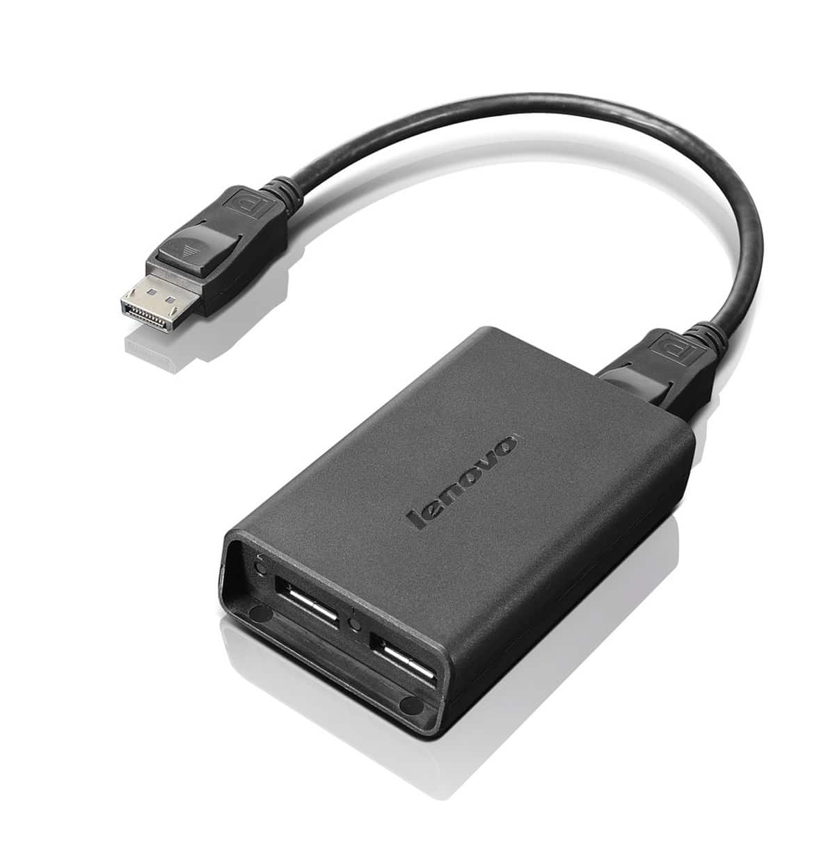Lenovo DisplayPort to Dual-DisplayPort Monitor Cable USB-kabel USB A Zwart (0B47092) thumbnail
