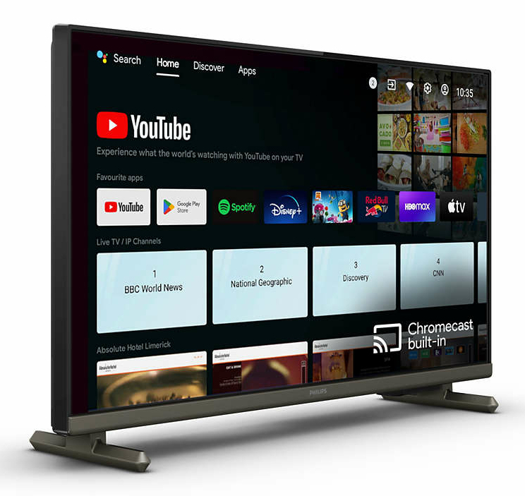 Philips 24HFL4518/12 hospitality tv 61 cm (24") HD 250 cd/m² Smart TV Zwart 6 W (24HFL4518/12) thumbnail