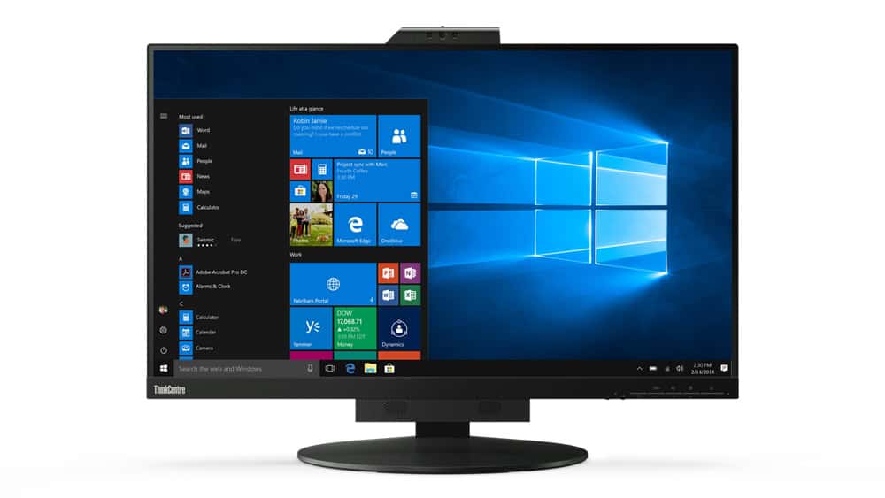 Lenovo ThinkCentre Tiny-In-One 27 68,6 cm (27") 2560 x 1440 Pixels Quad HD LED Zwart (11JHRAT1EU) thumbnail