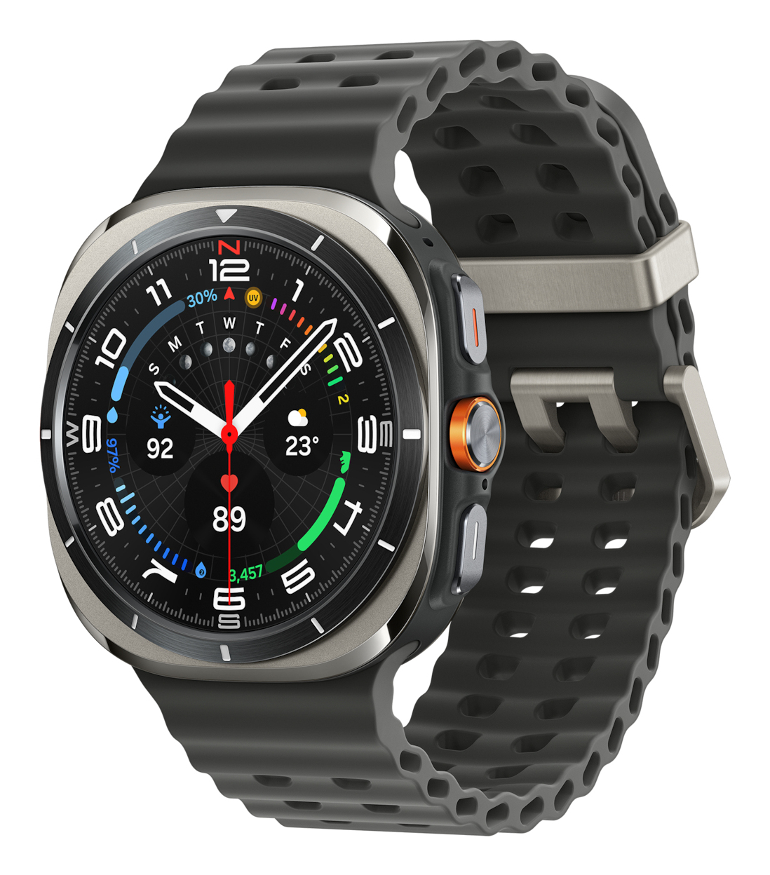 Samsung Galaxy Watch Ultra 3,81 cm (1.5") AMOLED 47 mm Digitaal 480 x 480 Pixels Touchscreen 4G Zilver Wifi GPS (SM-L705FZTAEUE) thumbnail Samsung Galaxy Watch Ultra 3,81 cm (1.5") AMOLED 47 mm Digitaal 480 x 480 Pixels Touchscreen 4G Zilver Wifi GPS (SM-L705FZTAEUE) thumbnail