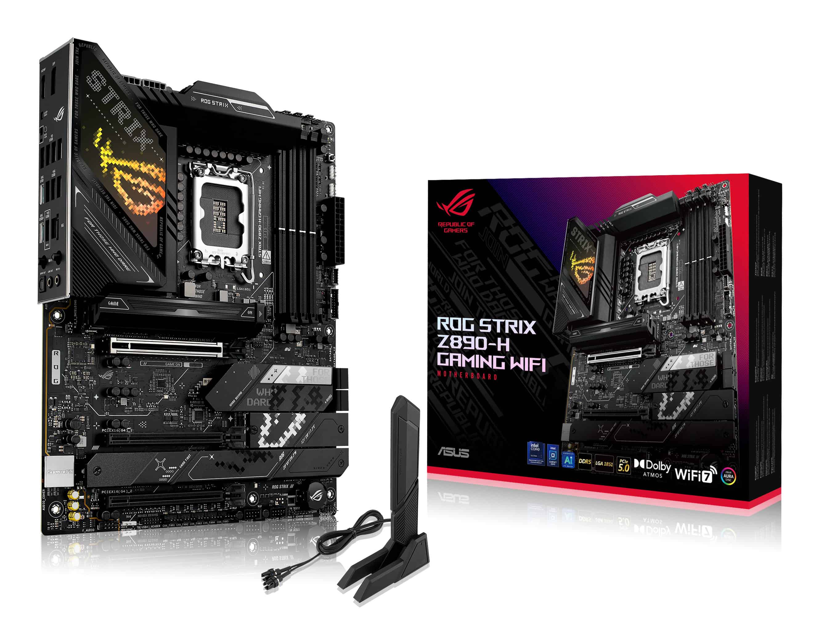 ASUS ROG STRIX Z890-H GAMING WIFI Intel Z890 LGA 1851 (Socket V1) ATX (90MB1K20-M0EAY0) thumbnail