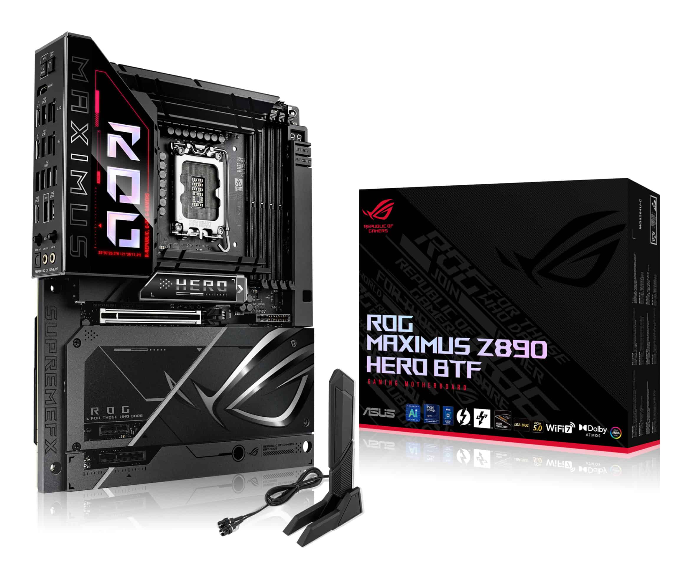 ASUS ROG MAXIMUS Z890 HERO BTF Intel Z890 LGA 1851 (Socket V1) ATX (90MB1KG0-M0EAY0) thumbnail