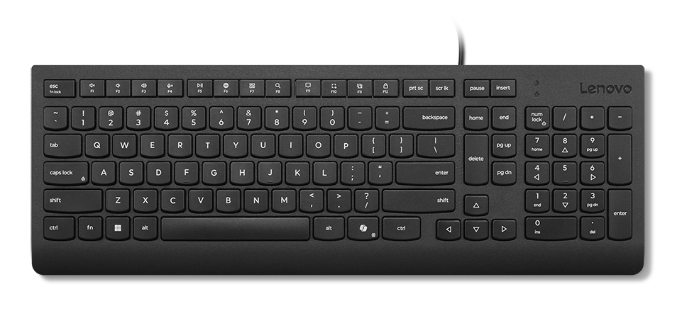 Lenovo 4Y41R64633 toetsenbord Thuis/Werk USB Amerikaans Engels Zwart (4Y41R64633) thumbnail