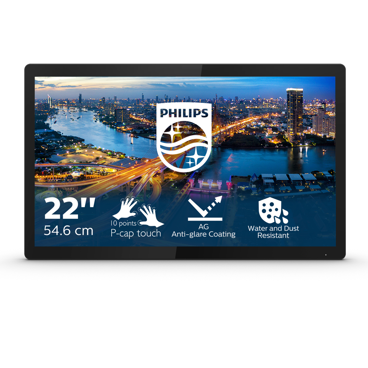 Philips B Line 222B1TFL/00 computer monitor 54,6 cm (21.5") 1920 x 1080 Pixels Full HD LED Touchscreen Zwart (222B1TFL/00) thumbnail