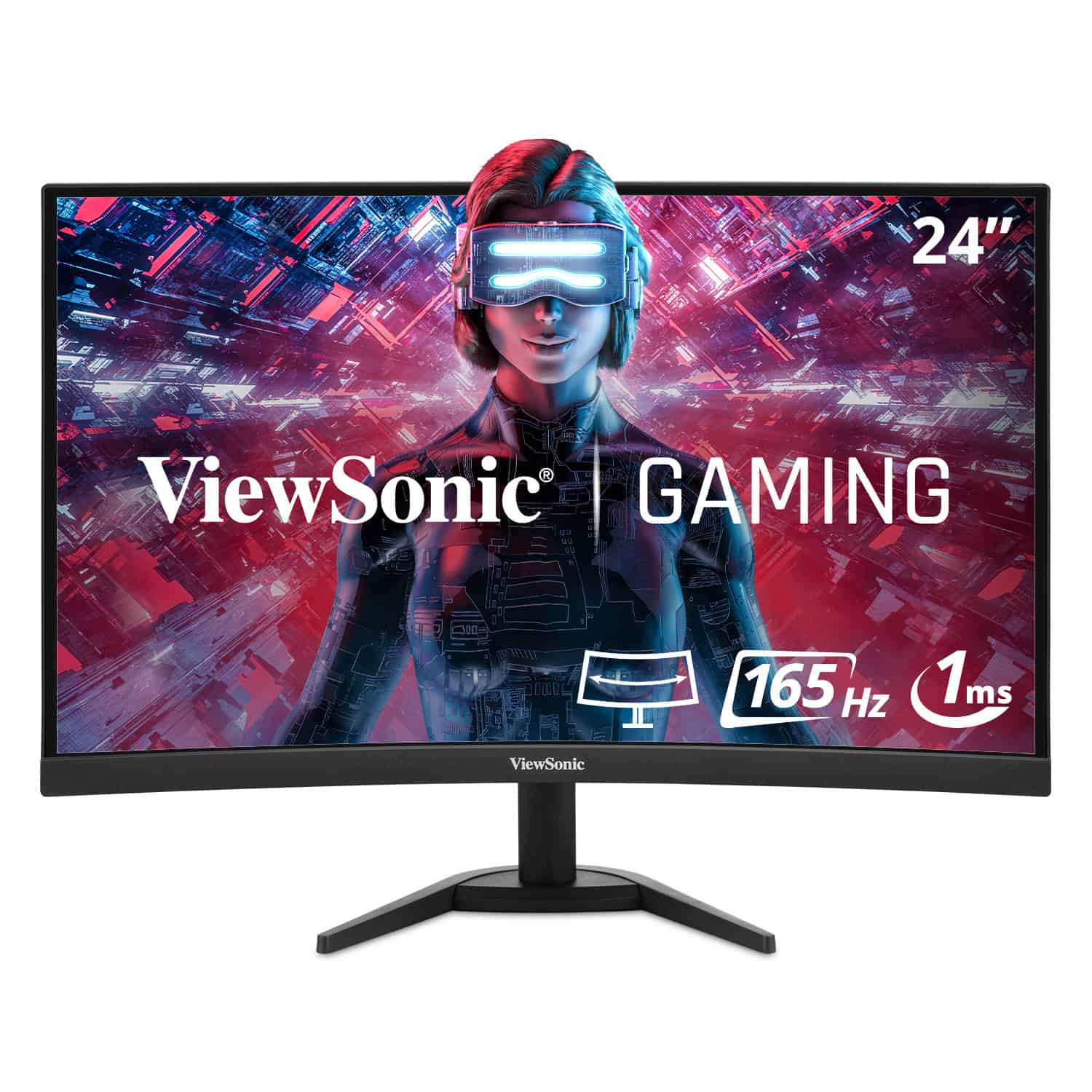 Viewsonic VX Series VX2468-PC-MHD LED display 61 cm (24) 1920 x 1080 Pixels Full HD Zwart (VX2468-PC-MHD) thumbnail