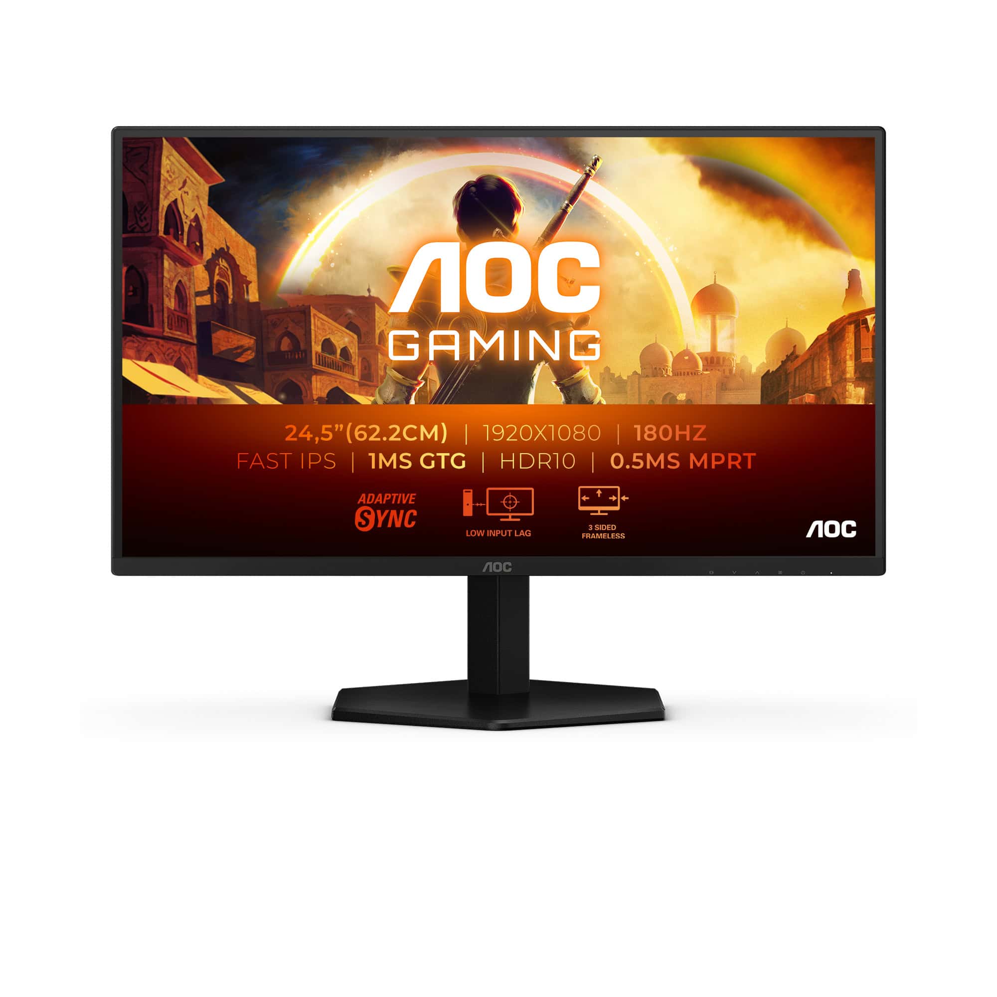 AOC G4 25G42E computer monitor 62,2 cm (24.5) 1920 x 1080 Pixels Full HD LED Zwart, Rood (25G42E) thumbnail