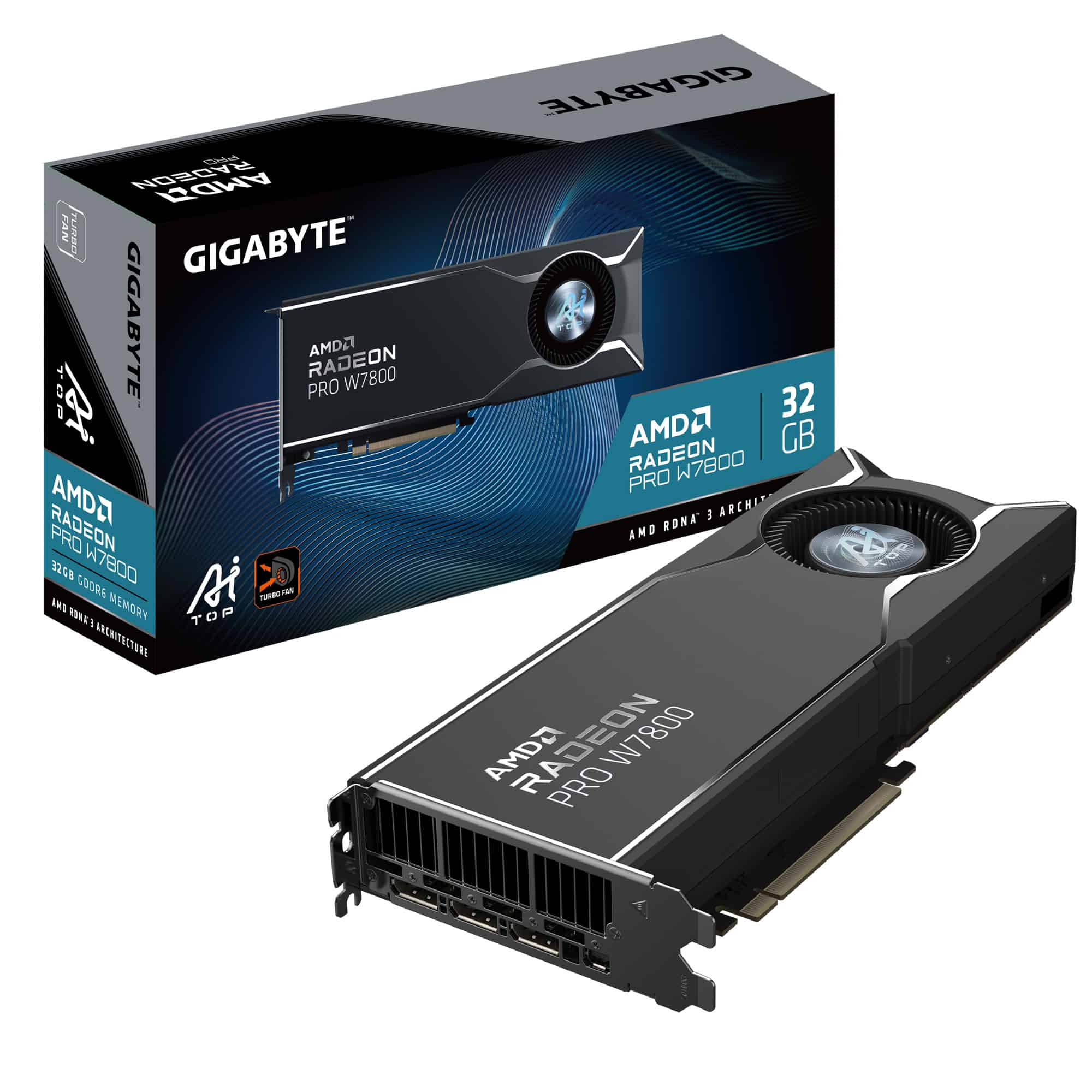 GIGABYTE Radeon PRO W7800 AI TOP 32G AMD 32 GB GDDR6 (W7800 AI TOP 32G) thumbnail