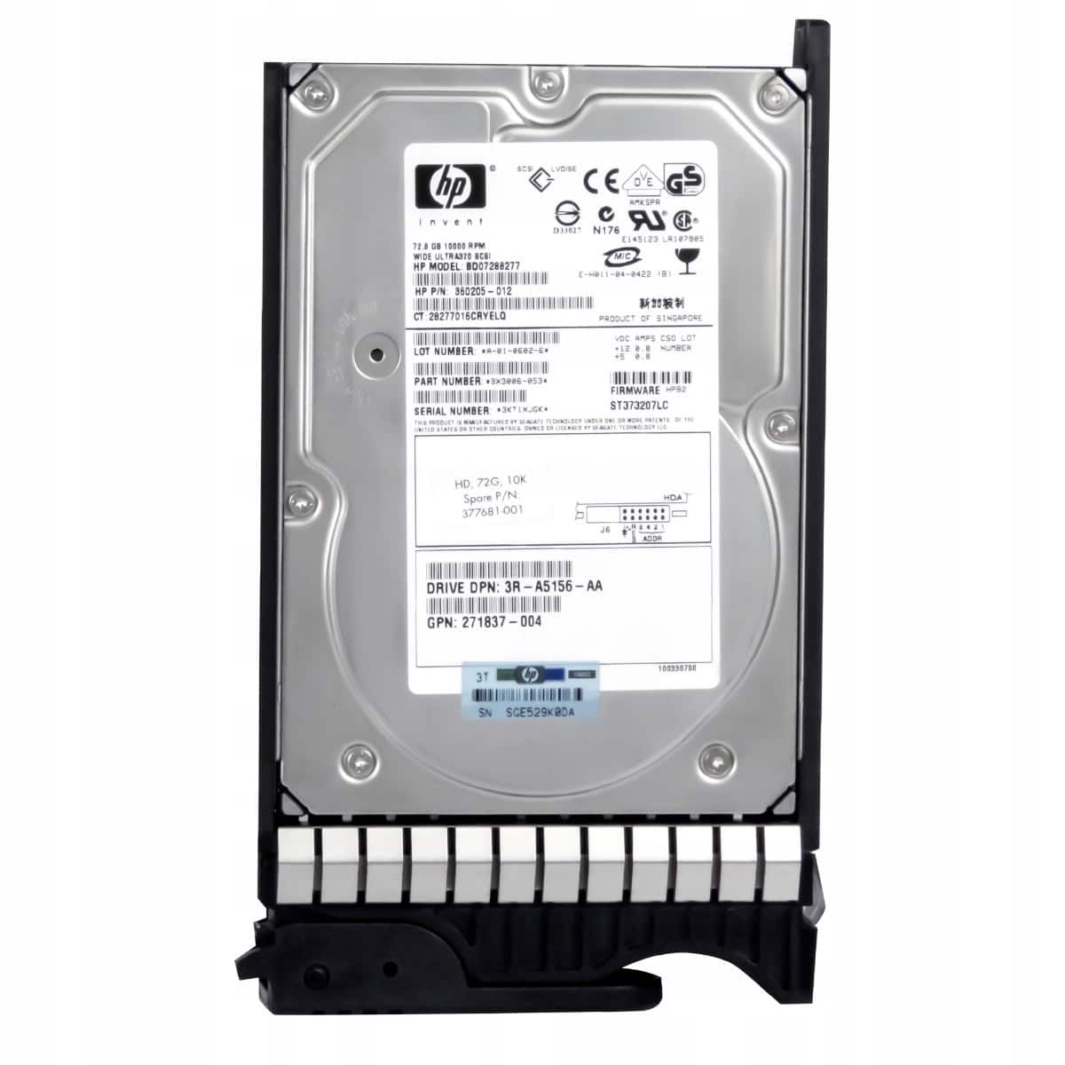 HP Harddisk 72GB 10k U320 Hot plug  **ML100** (377681-001) thumbnail