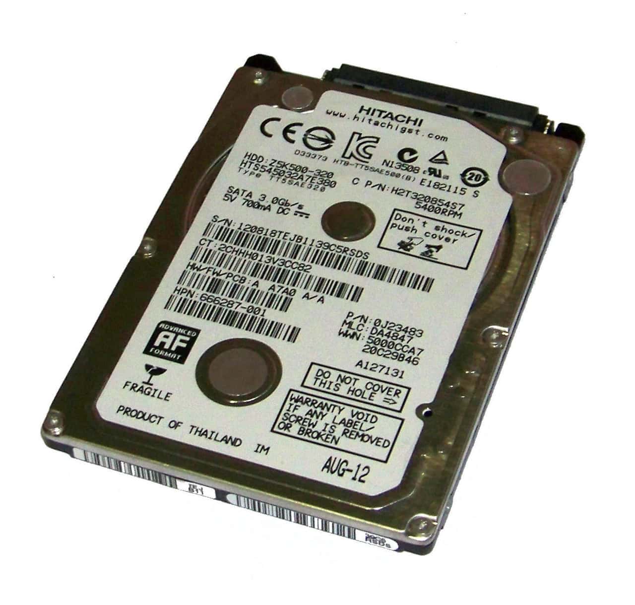 HP ASSY HDD SATA 2TB 5400RPM RAW 7MM 2.5IN (747375-001) thumbnail