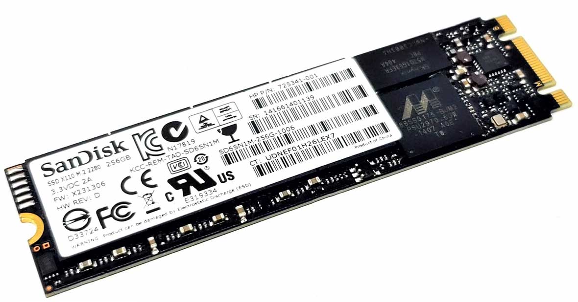 HP GNRC SSD 256GB 2280.M2 SATA-3 OP2 CS15 (823957-001) thumbnail