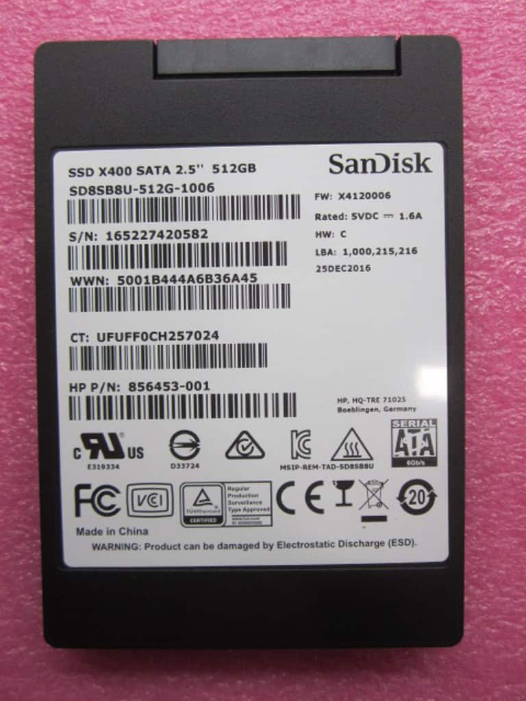 HP GNRC-SSD 512GB 2.5in SATA-3 TLC (865836-001) thumbnail