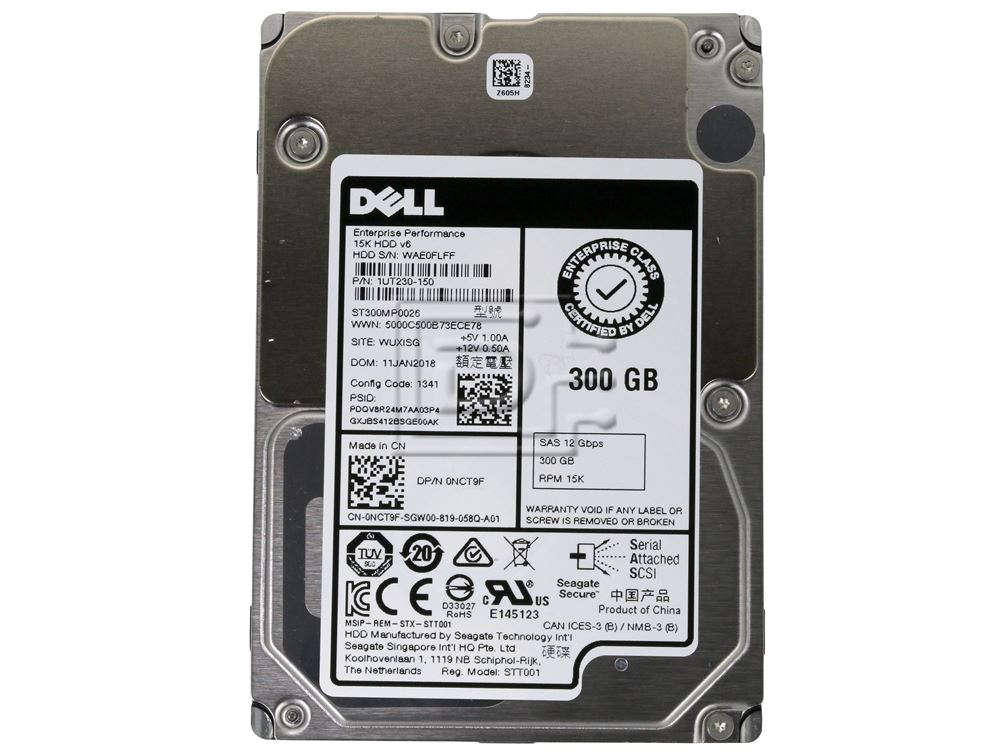 Dell 300G 15K 12G 2.5INCH SAS HDD (NCT9F-RFB) thumbnail