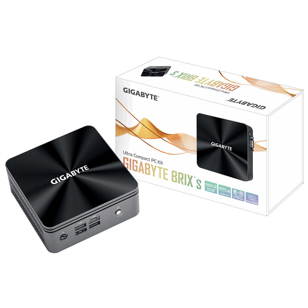 GIGABYTE GB-BRI3H-10110 PC/workstation barebone Zwart i3-10110U BGA 1528 2,1 GHz (BRI3H-10110) thumbnail