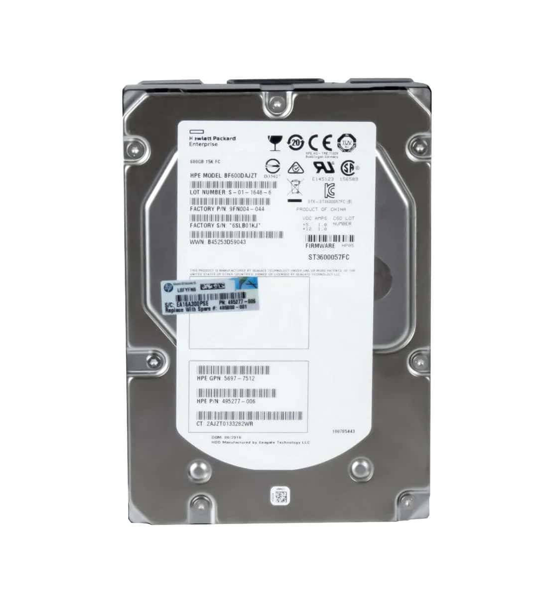 HP 600GB drive - 15k RPM, Fibre (495277-006-RFB) thumbnail