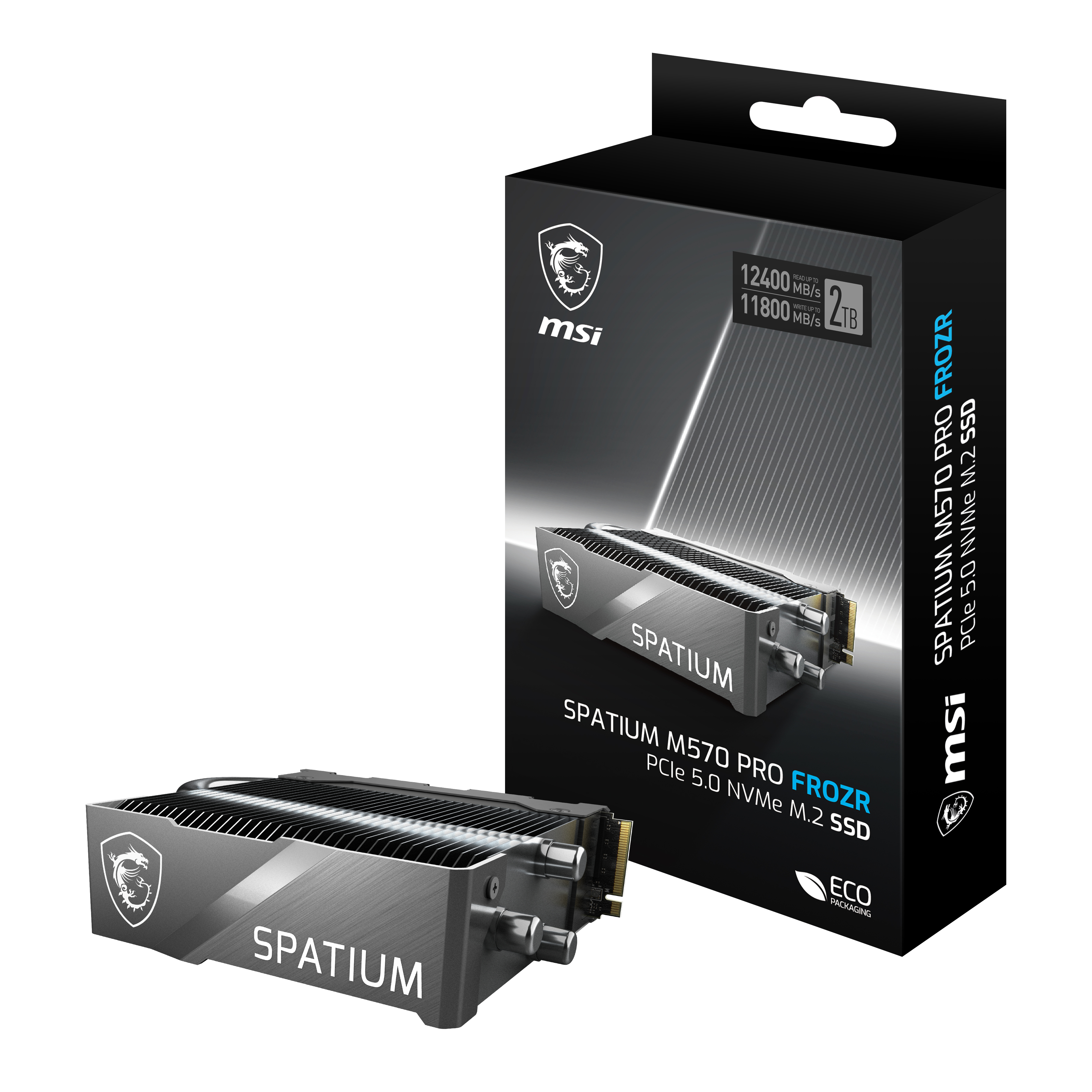 MSI SPATIUM M570 PRO PCIE 5.0 NVME M.2 2TB FROZR internal solid state drive PCI Express 5.0 3D NAND (S78-440Q670-P83) thumbnail