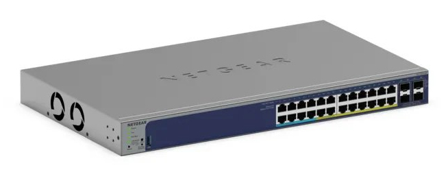 NETGEAR GS728TXUP Managed Gigabit Ethernet (10/100/1000) Power over Ethernet (PoE) 1U Grijs (GS728TXUP-300EUS) thumbnail
