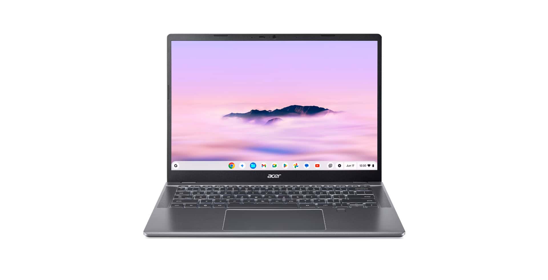 Acer Chromebook Plus 514 CBE594-2T-TCO-36FC Intel Core 3 100U 35,6 cm (14") Touchscreen WUXGA 8 GB LPDDR5-SDRAM 256 GB SSD Wi-Fi 7 (802.11be) ChromeOS Grijs (NX.J64EH.001) thumbnail