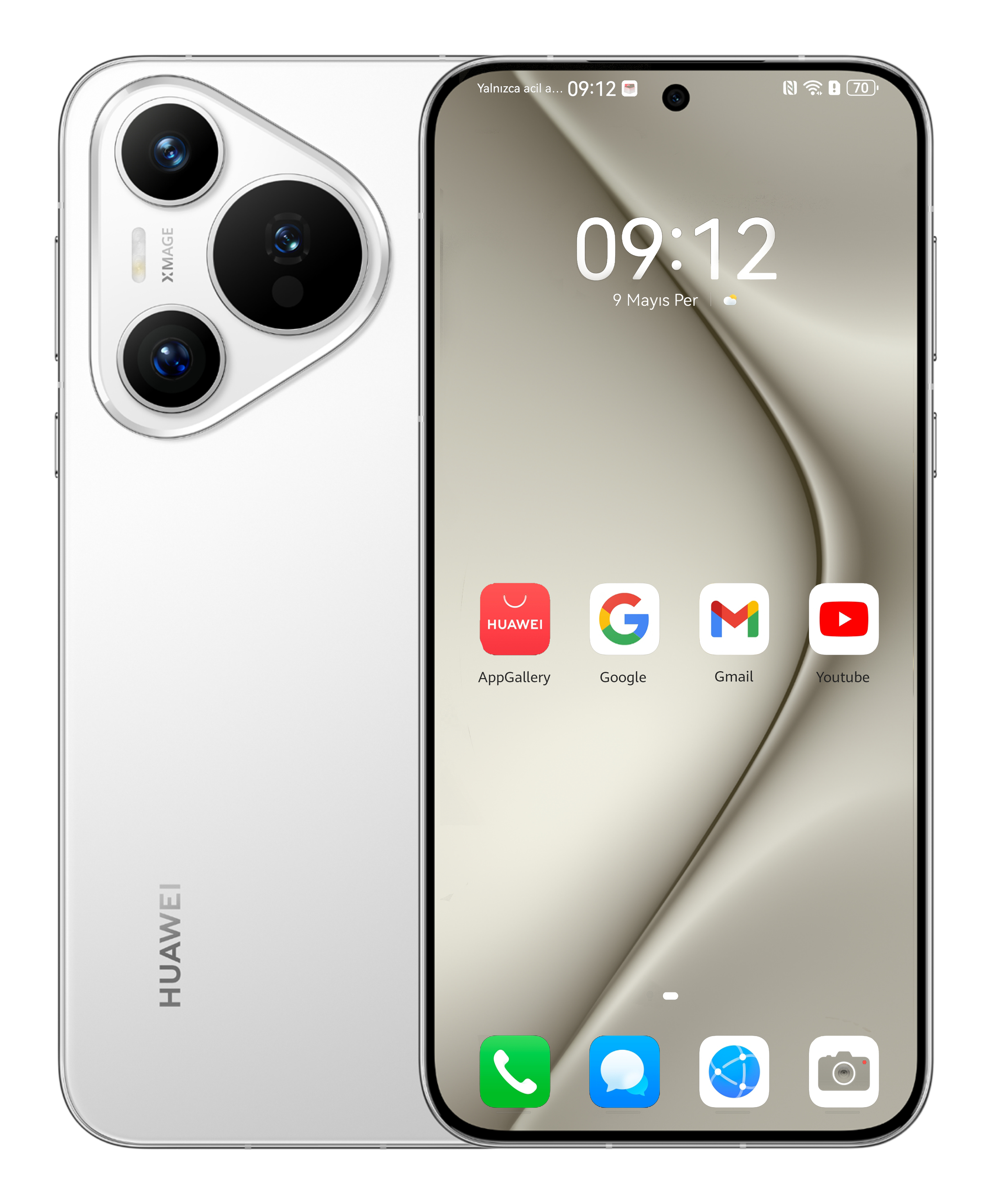 Huawei PURA 70 16,8 cm (6.6") Dual SIM 4G USB Type-C 12 GB 256 GB 4900 mAh Wit (51097VWJ) thumbnail