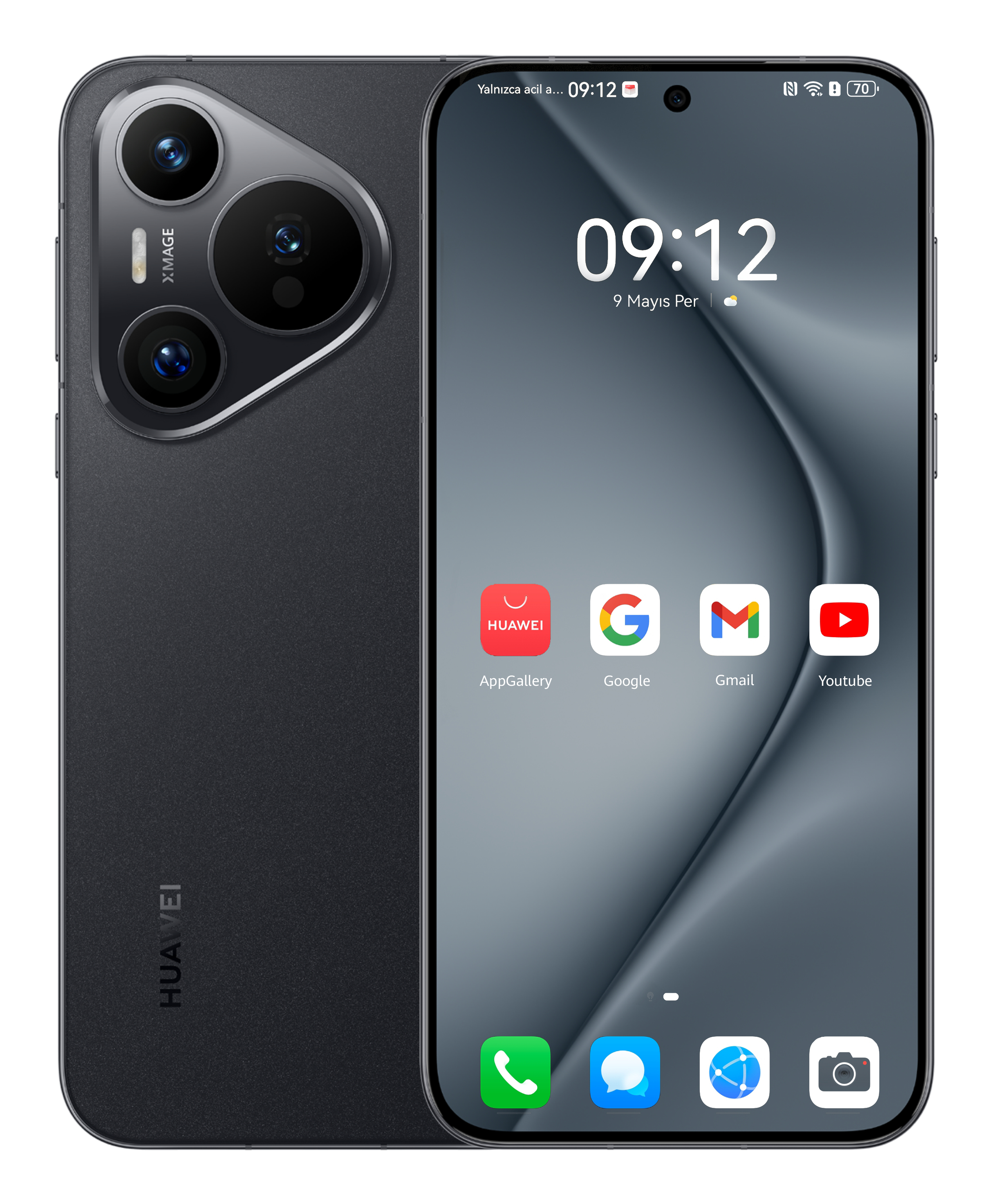 Huawei PURA 70 16,8 cm (6.6") Dual SIM 4G USB Type-C 12 GB 256 GB 4900 mAh Zwart (51097VWL) thumbnail