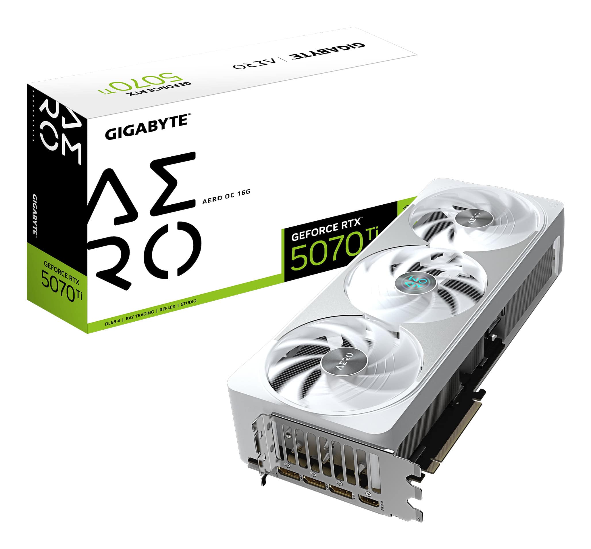 GIGABYTE GeForce RTX 5070 Ti AERO OC 16G NVIDIA 16 GB GDDR7 (GV-N507TAERO OC-16GD) thumbnail