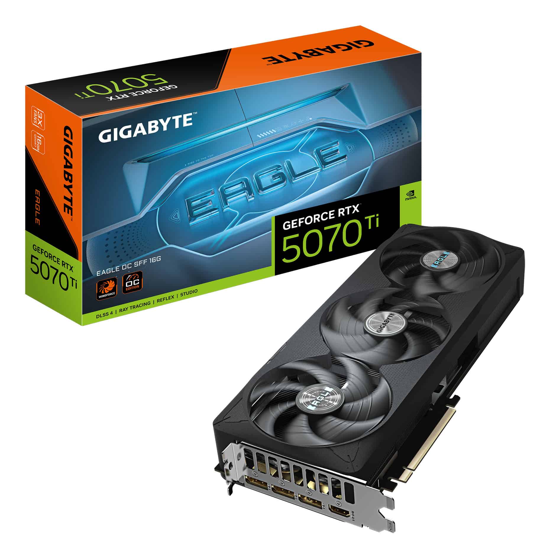 GIGABYTE GeForce RTX 5070 Ti EAGLE OC SFF 16G NVIDIA 16 GB GDDR7 (GV-N507TEAGLE OC-16GD) thumbnail