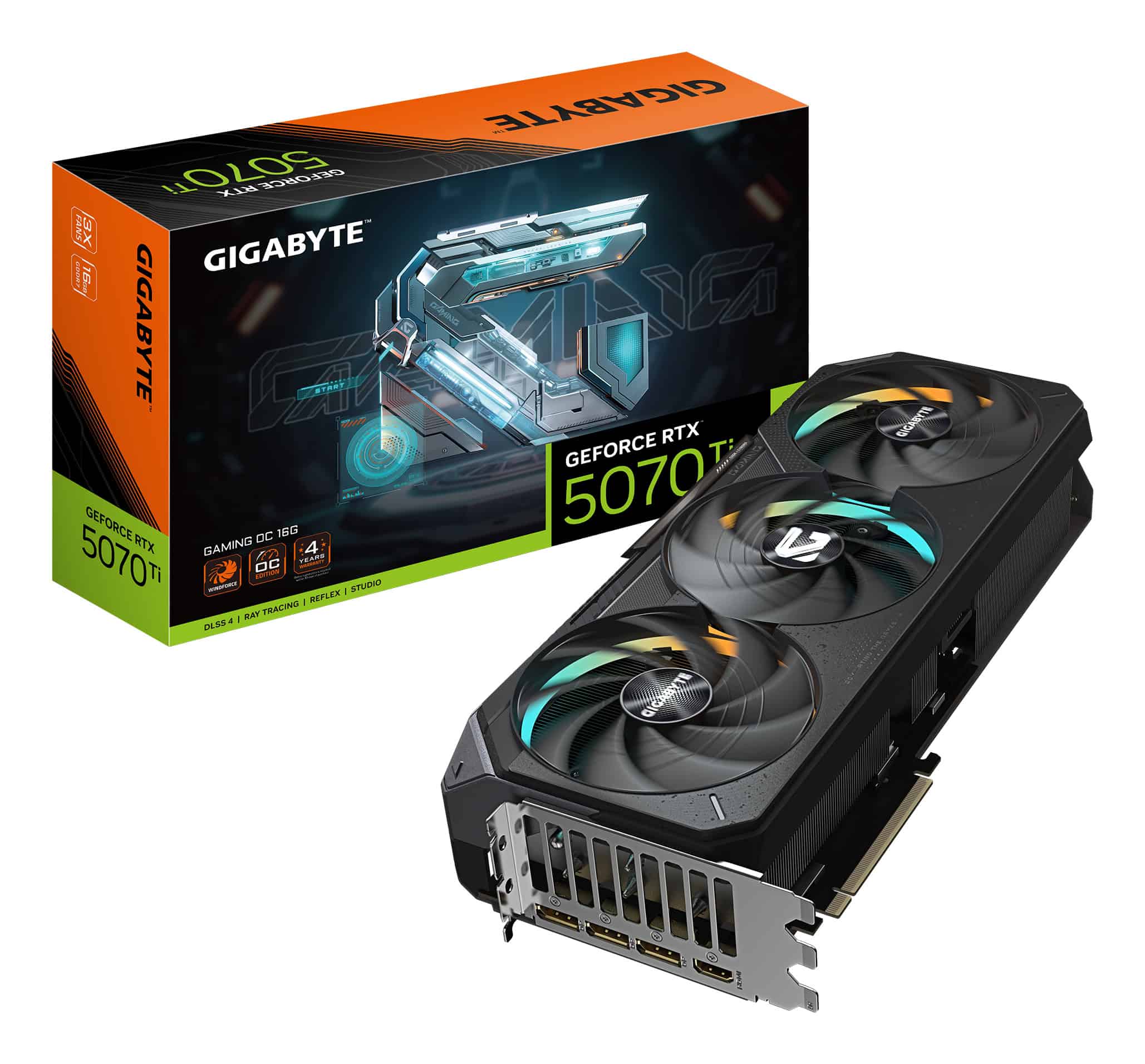 GIGABYTE GeForce RTX 5070 Ti GAMING OC 16G NVIDIA 16 GB GDDR7 (GV-N507TGAMING OC-16GD) thumbnail