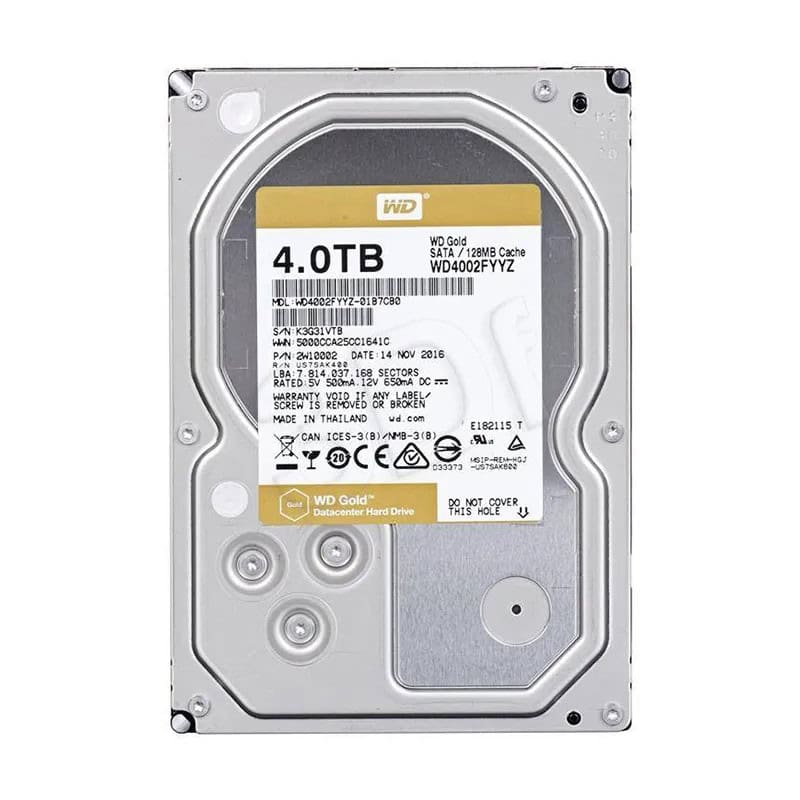 Western Digital HARD DRIVE 4TB GOLD 128MB (WD4002FYYZ) thumbnail