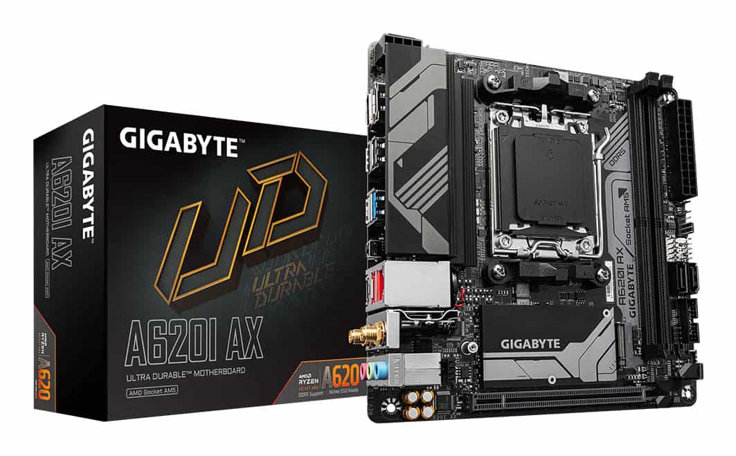 GIGABYTE A620I AX moederbord AMD A620 Socket AM5 mini ITX (A620I AX) thumbnail