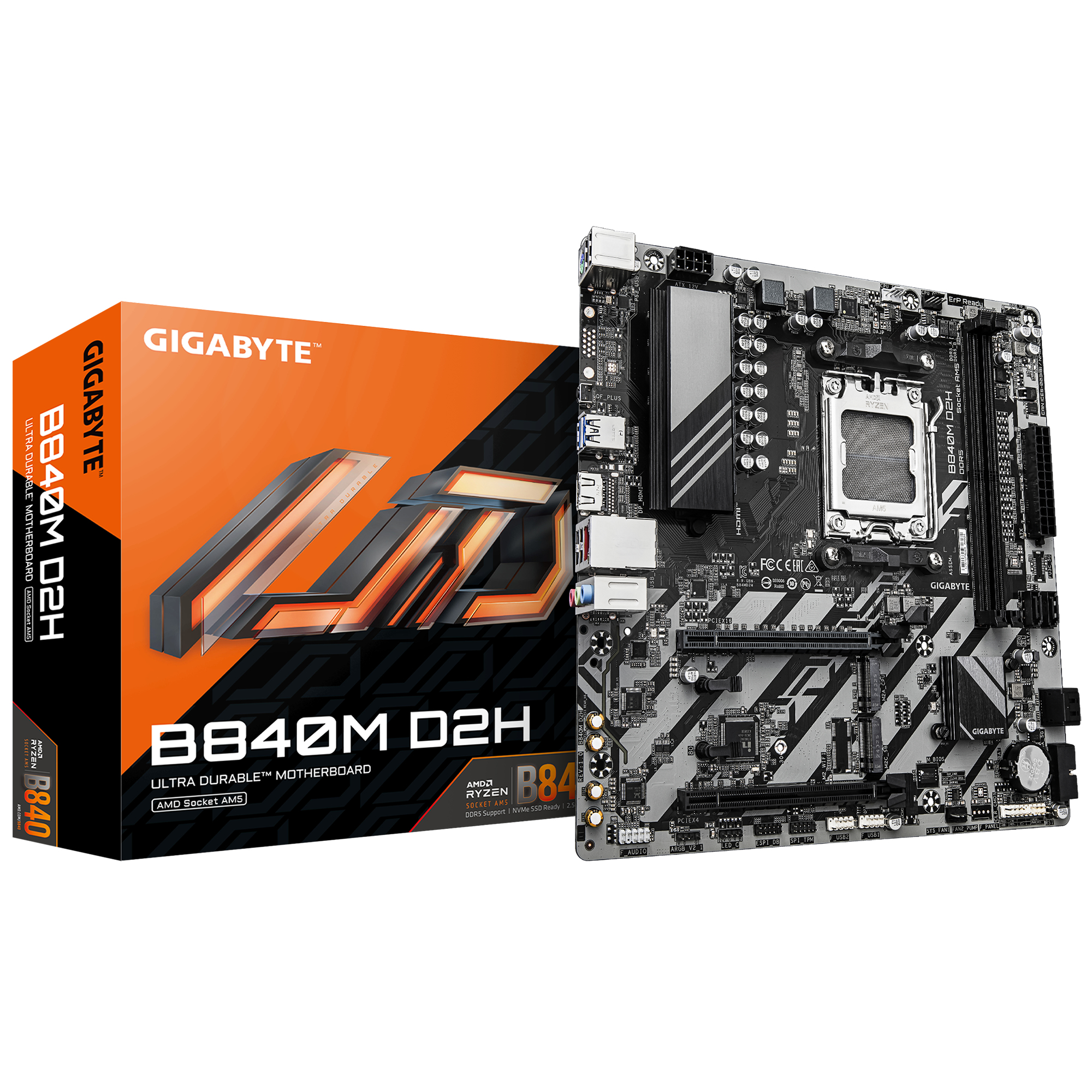 GIGABYTE B840M D2H moederbord AMD B840 Socket AM5 micro ATX (B840M D2H) thumbnail