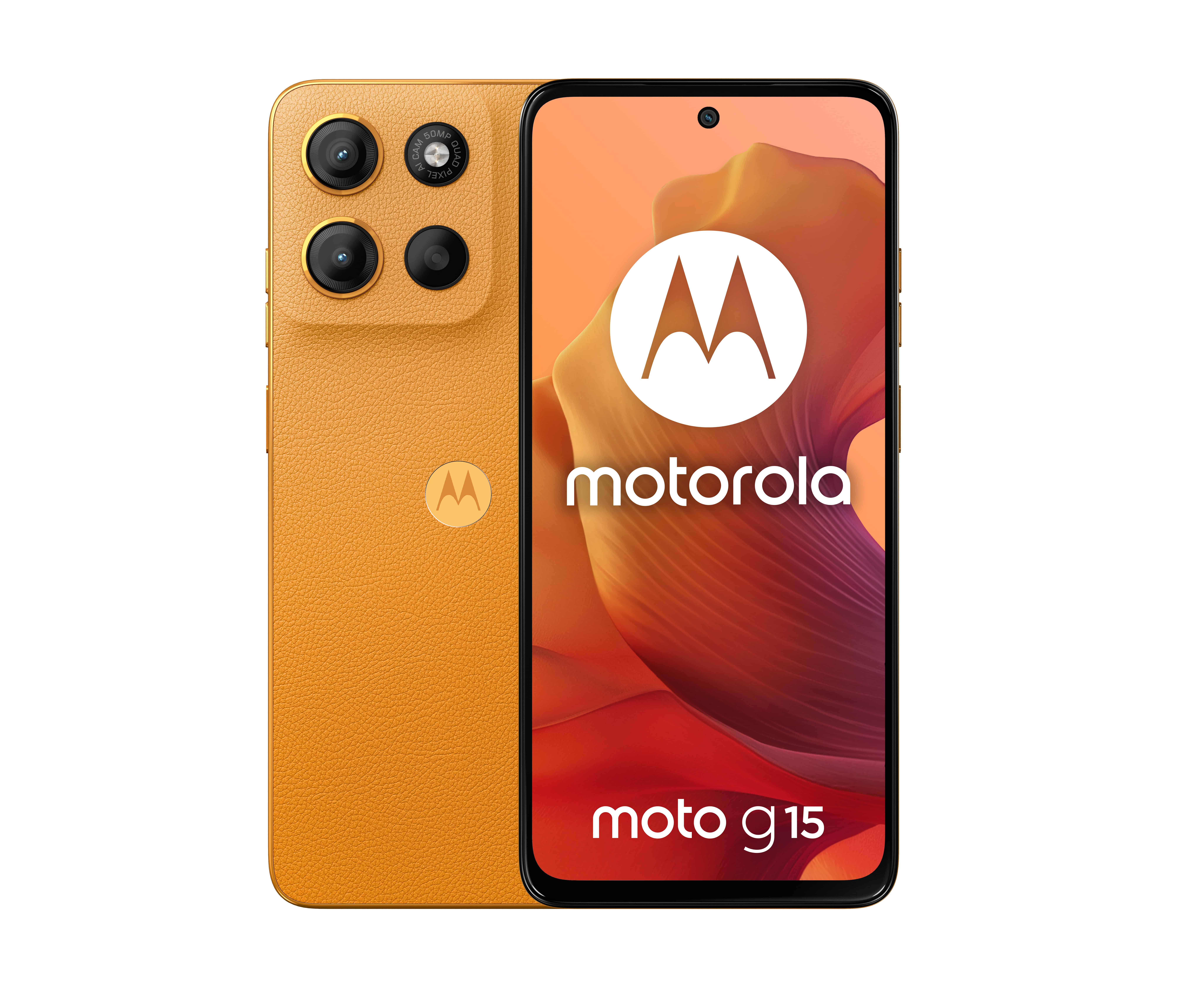 Motorola moto g15 17,1 cm (6.72") Dual SIM Android 15 4G USB Type-C 4 GB 128 GB 5200 mAh Oranje (PB6E0000SE) thumbnail