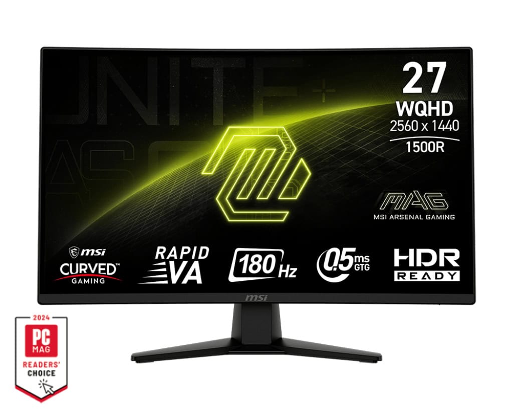 MSI MAG 274CQFDE computer monitor 68,6 cm (27) 2560 x 1440 Pixels Wide Quad HD Zwart (9S6-3CE31T-014) thumbnail