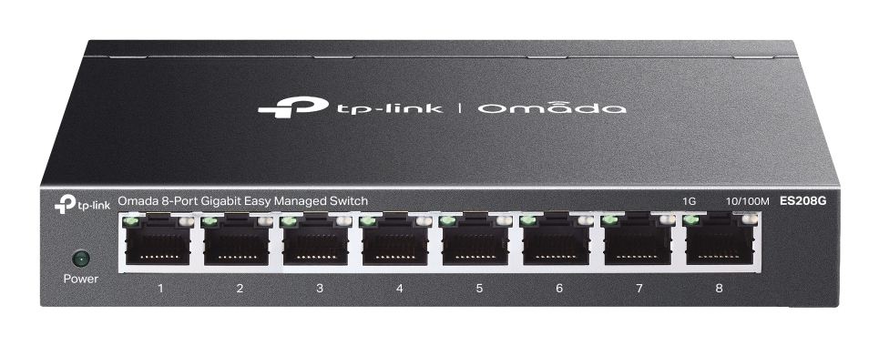 TP-Link Omada ES208G netwerk-switch Managed L2 Gigabit Ethernet (10/100/1000) Zwart (ES208G) thumbnail