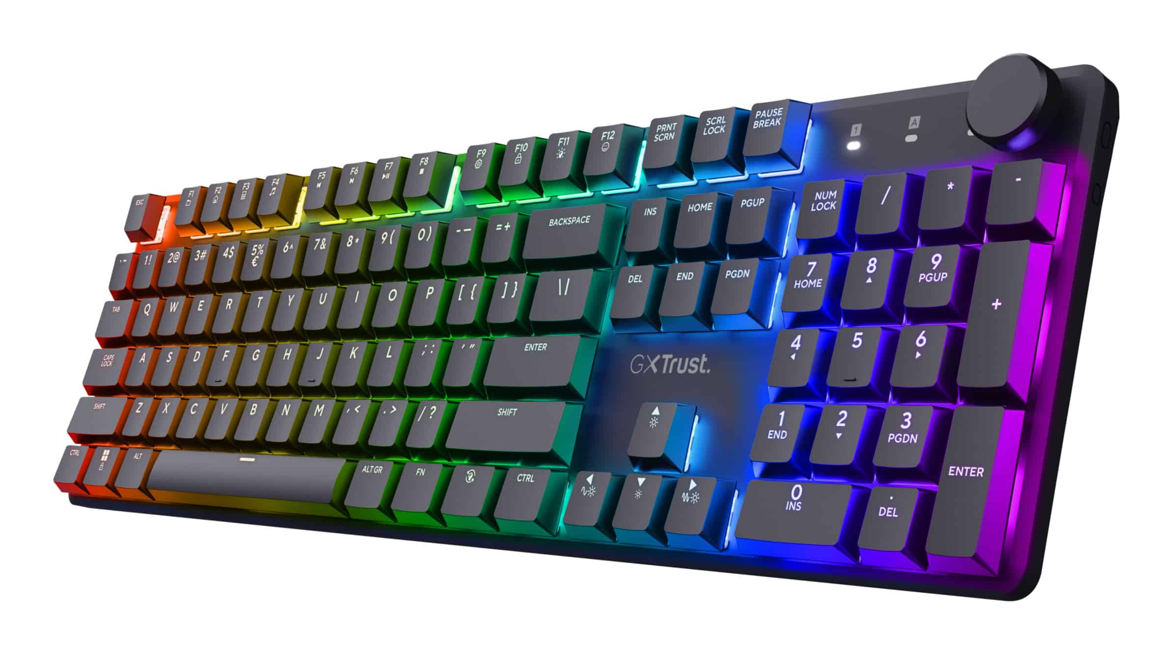 Trust GXT 868 Torix Gaming Toetsenbord - Mechanisch toetsenbord – Draadloos en Bluetooth – QWERTY US-indeling – Zwart (25368) thumbnail