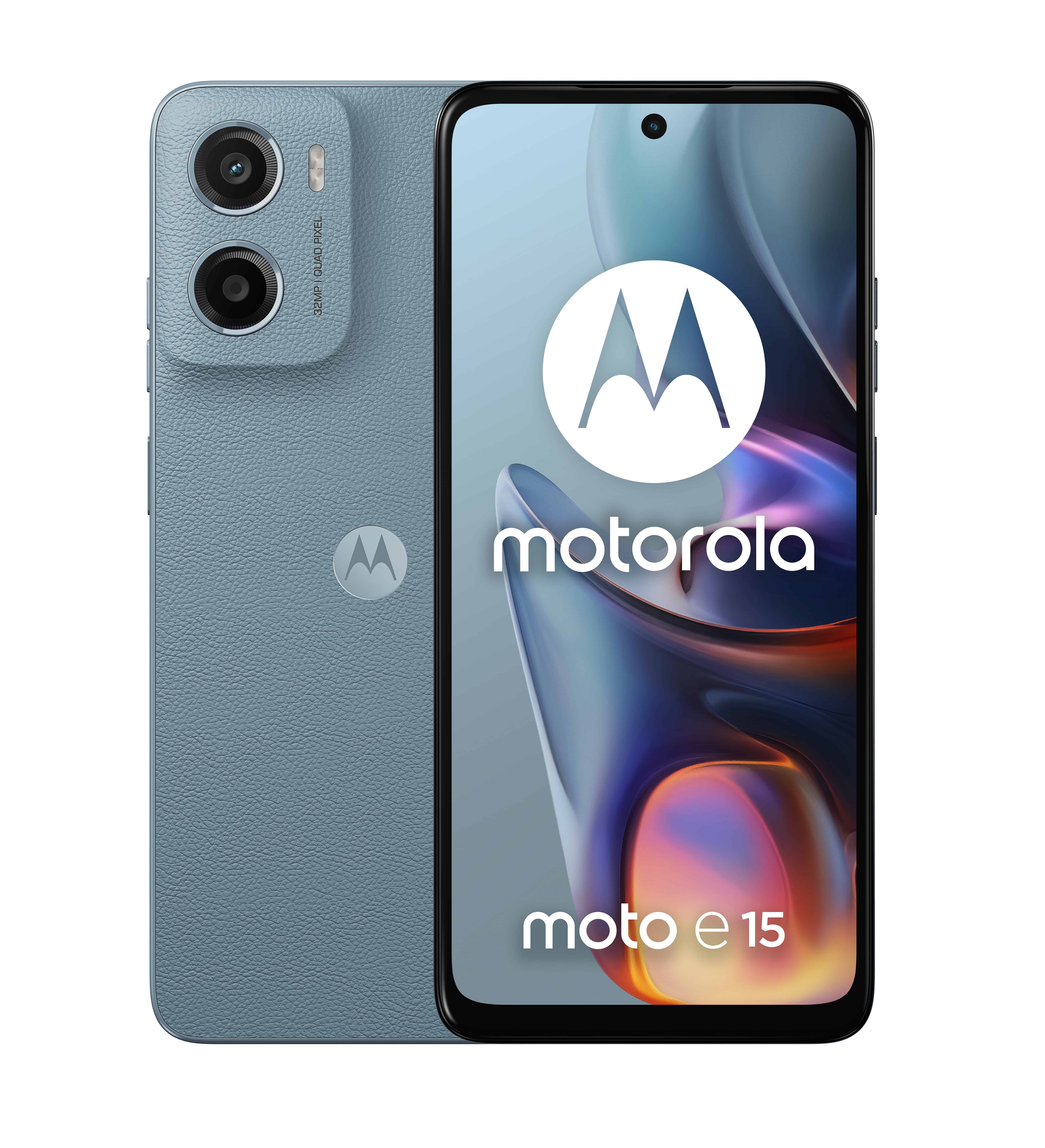 Motorola moto e15 16,9 cm (6.67") Dual SIM Android 14 Go edition 4G USB Type-C 2 GB 64 GB 5200 mAh Blauw (PB6S0005PL) thumbnail