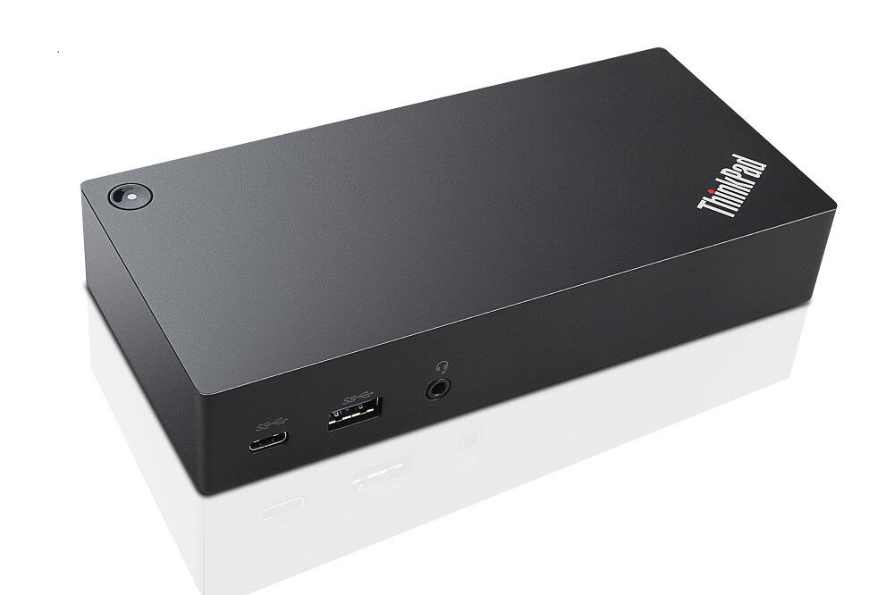 Lenovo 40A90090EU laptop dock & poortreplicator Bedraad USB 3.2 Gen 1 (3.1 Gen 1) Type-C Zwart (40A90090EU) thumbnail