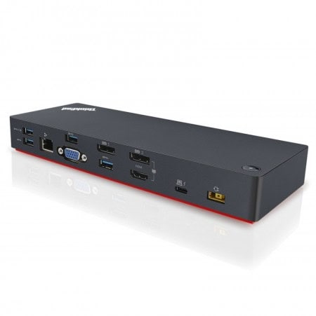 Lenovo 40AC0135EU laptop dock & poortreplicator Bedraad Thunderbolt 3 Zwart (40AF0135AU) thumbnail