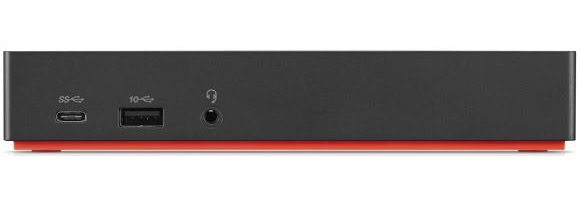 Lenovo 40AS0090EU laptop dock & poortreplicator Bedraad USB 3.2 Gen 1 (3.1 Gen 1) Type-C Zwart (40AS0090EU) thumbnail