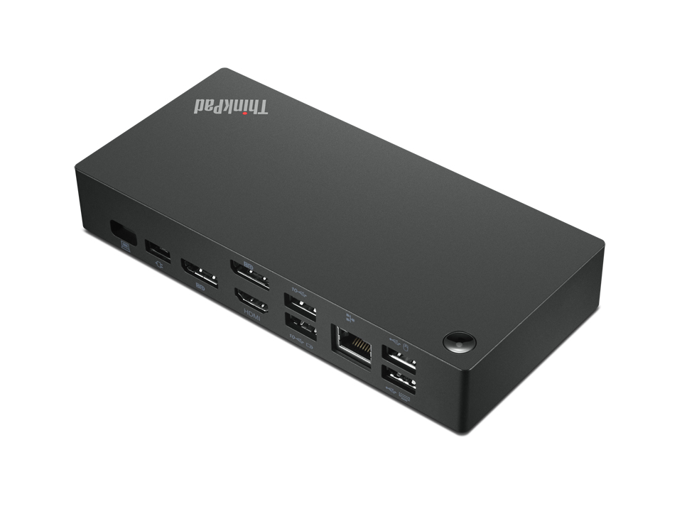 Lenovo 40AY0090IT laptop dock & poortreplicator Bedraad USB 3.2 Gen 1 (3.1 Gen 1) Type-C Zwart (40AY0090IT) thumbnail