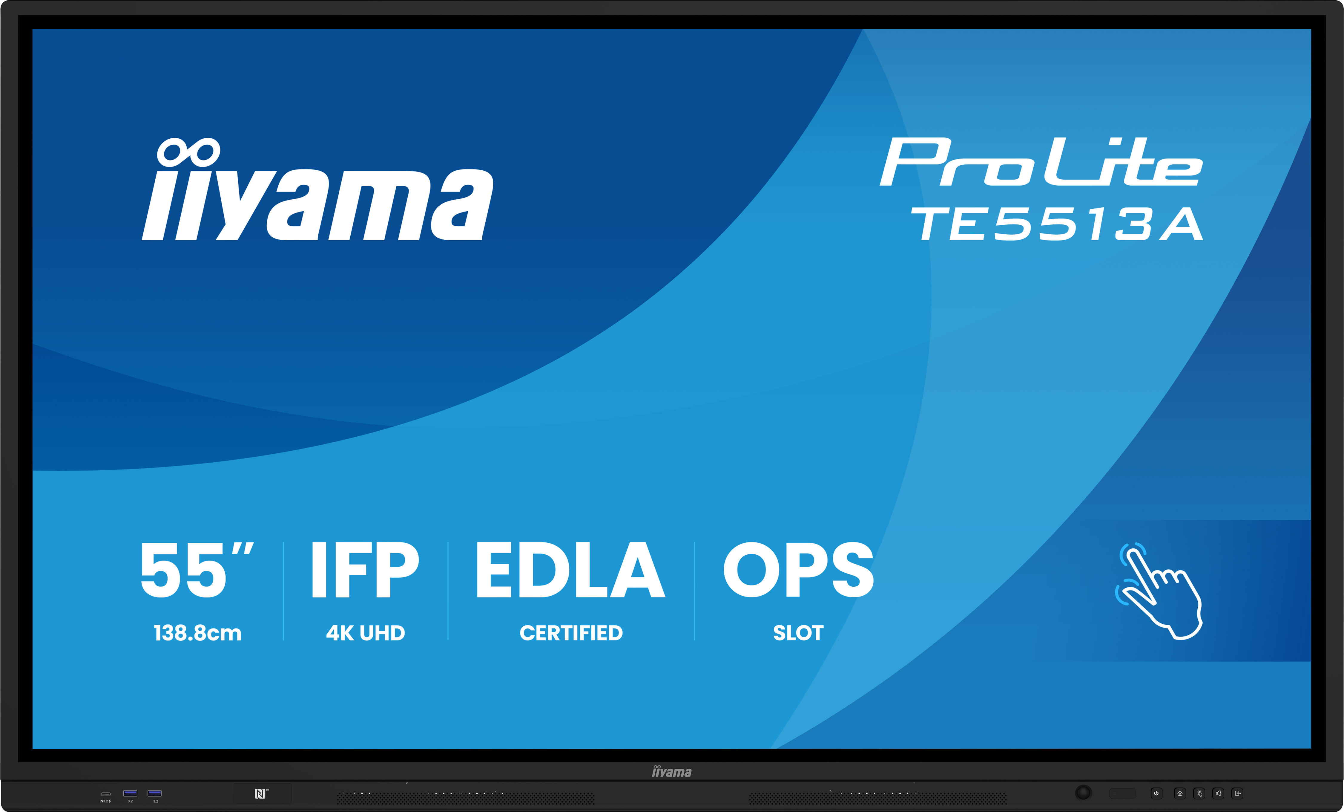 iiyama TE6513A-B1AG beeldkrant Interactief flatscreen 163,8 cm (64.5) Wifi 450 cd/m² 4K Ultra HD Zwart Touchscreen Type processor Android 18/7 (TE6513A-B1AG) thumbnail iiyama TE6513A-B1AG beeldkrant Interactief flatscreen 163,8 cm (64.5) Wifi 450 cd/m² 4K Ultra HD Zwart Touchscreen Type processor Android 18/7 (TE6513A-B1AG) thumbnail