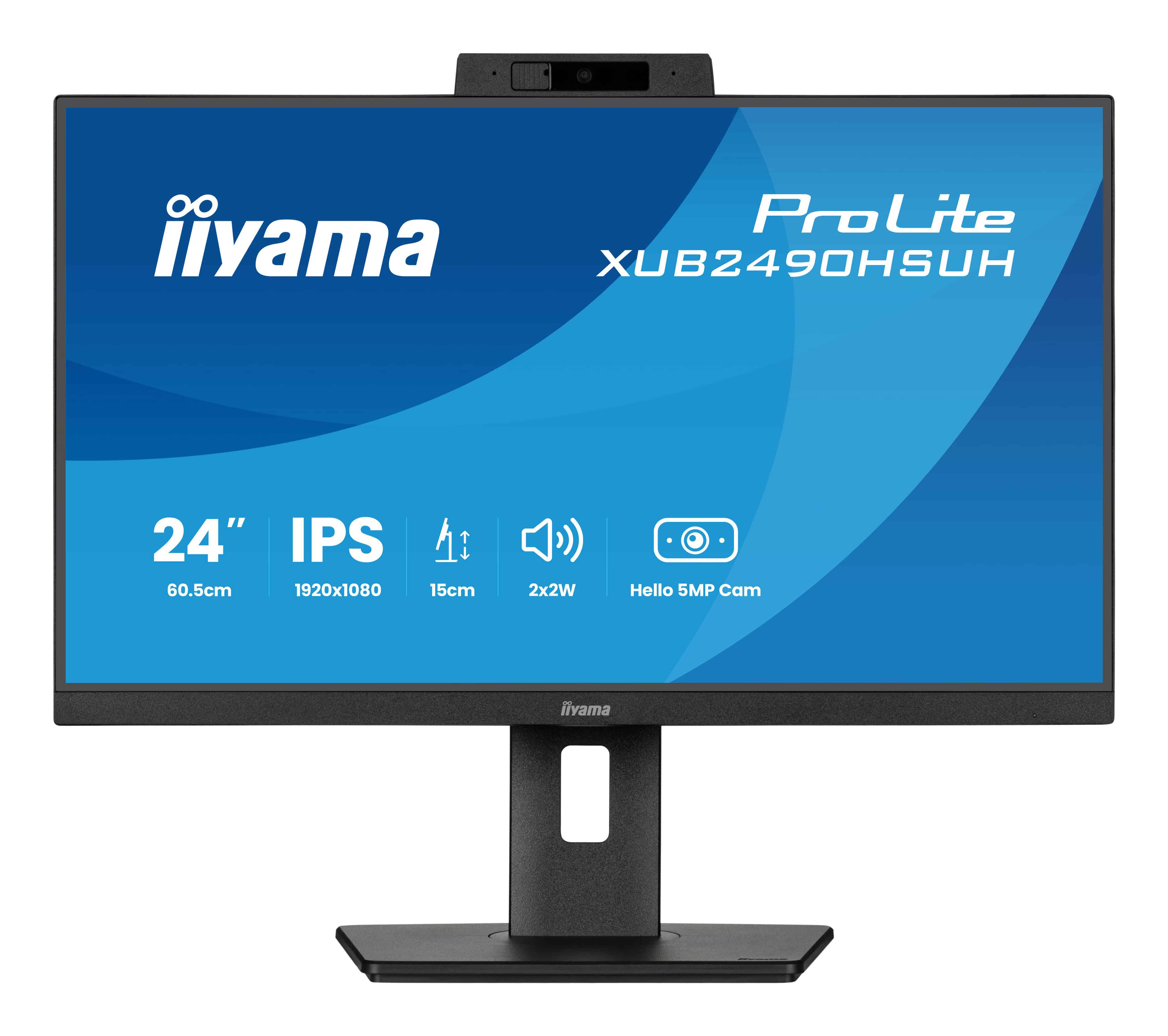 iiyama XUB2490HSUH-B2 computer monitor 60,5 cm (23.8) 1920 x 1080 Pixels Full HD LED Zwart (XUB2490HSUH-B2) thumbnail