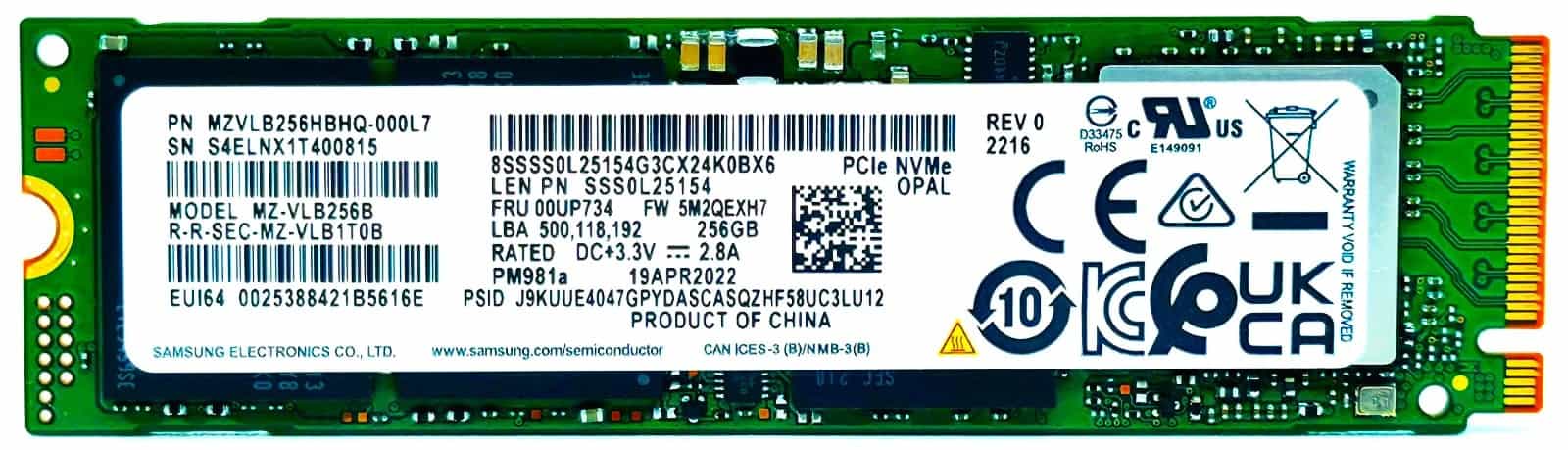 HP SPS-SSD 256GB M.2 PCIE GEN3X4 VALUE LOCK (M14253-001) thumbnail