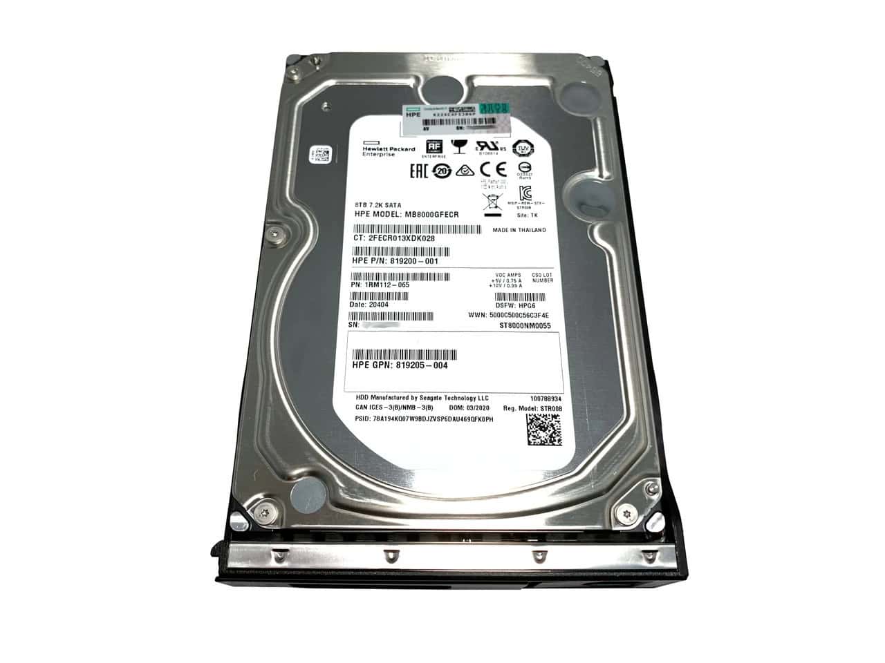 HP SPS-HDD 8TB SGTSATA CARL ZEISS-LOCKED (M83206-001) thumbnail