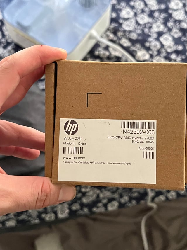 HP SKO-CPU AMD RYZEN7 7700X 5.4G 8C 105W (N42392-005) thumbnail
