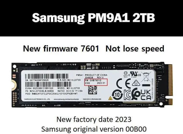 HP SPS-SSD 2TB M.2 2280 PM9A1A PCIE LOCK (P17120-001) thumbnail