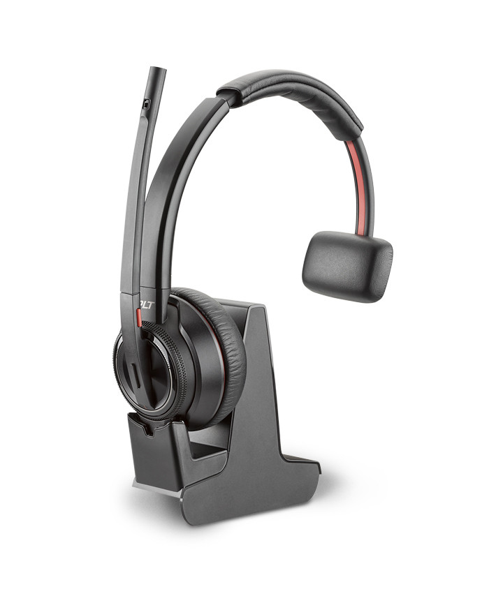 POLY W8210 Headset Draadloos Hoofdband Kantoor/callcenter Bluetooth Oplaadhouder Zwart (211423-03) thumbnail